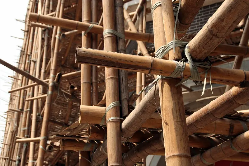 bambusowe rusztowanie